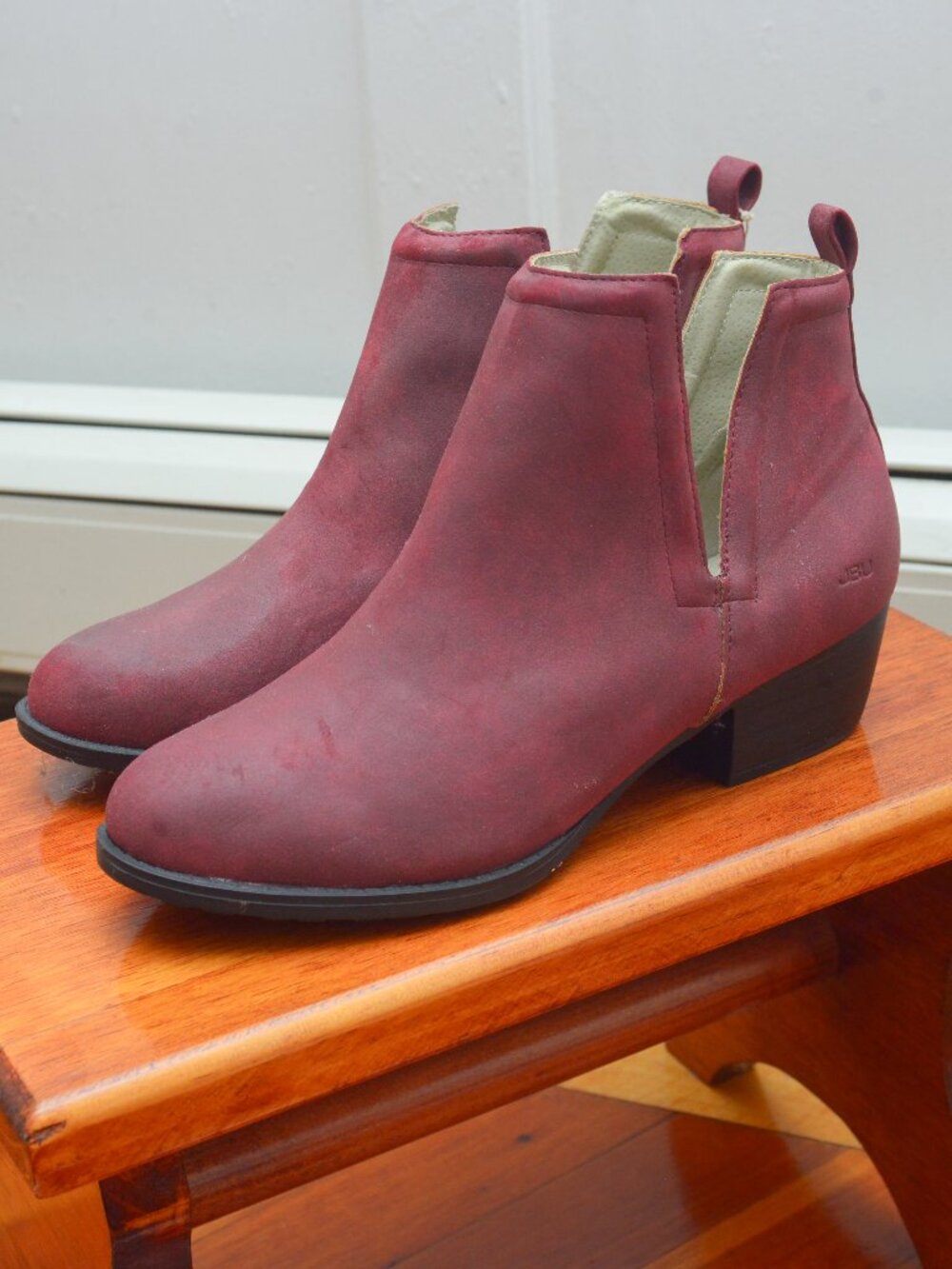 JBU Parker Burgundy Vegan Ankle Boots Women